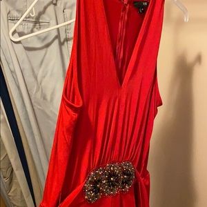 A magnificent red romper spandex very comfortable